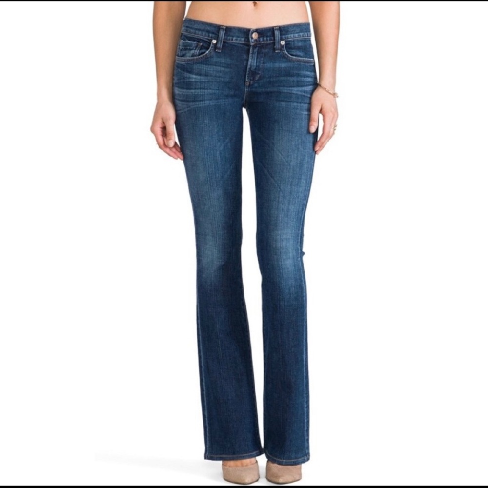 Citizen of Humanity Elson medium rise straight leg dark wash jean